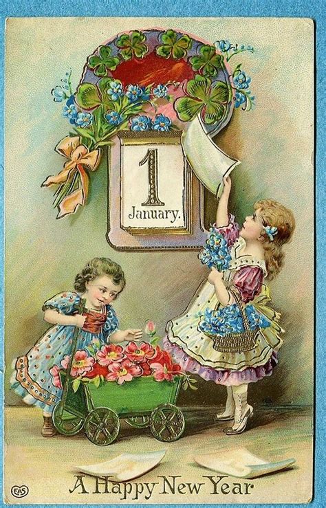 Cute And Beautiful Vintage New Years Postcards ~ Vintage Everyday