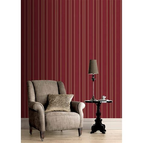 Sample Rasch Roma Striped Pattern Metallic Stripe Motif Textured Wallpaper