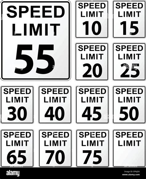 Speed Limit Sign 75 Hi Res Stock Photography And Images Alamy
