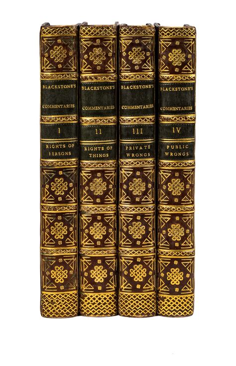 Commentaries On The Laws Of England 1st London Edition 1774 4 Vols
