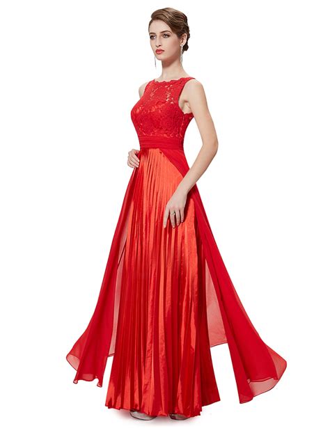 Ever Pretty Lace Formal Evening Dress Pleated Long Bridesmaid Dresses