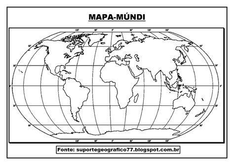 Mapa M Ndi Para Colorir Suporte Geogr Fico