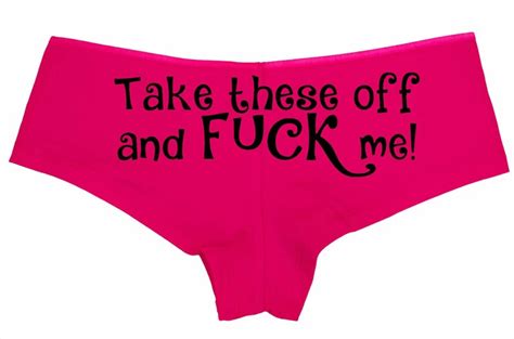 Knaughty Knickers Take These Off And Me Sexy Slutty Underwear Pink Panties Pink Medium