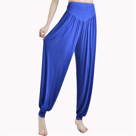 Cheap Womens Yoga Pant Elastic Lady Pants Loose Modal Cotton Soft Dance Harem Pants Sports Joom