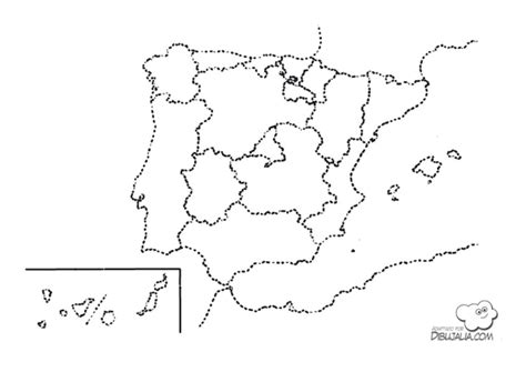 Mapa Politico De Espana Para Repasar Dibujo 2052 Dibujalia Los