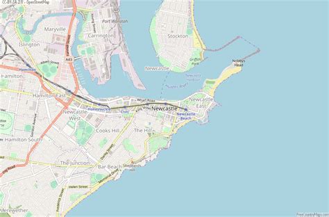 Newcastle Map Australia Latitude And Longitude Free Maps