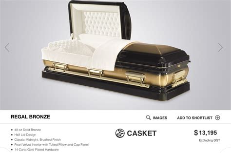 Regal Bronze Casket Purslowe Tinetti Funerals