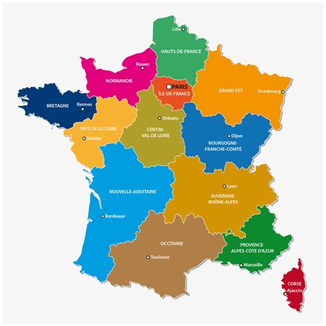Map Of France Regions Political And State Map Of France Riset
