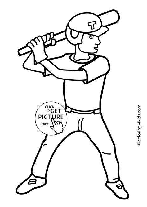 If your kid likes sports you are at the right place. Baseball sport coloring page for kids, printable free