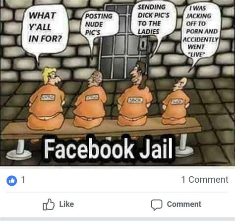 An average facebook user sifts through hundreds of posts and comments each day, barely registering most of them. Facebook jail!!! : ComedyCemetery