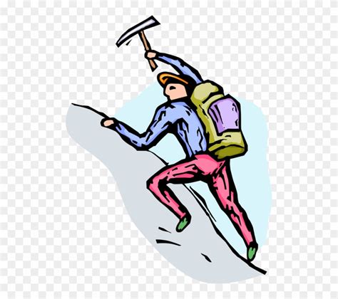 Maybe you would like to learn more about one of these? Vector Illustration Of Mountain Climber Climbs Rock ...