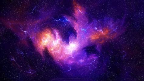Digital Art Space Universe Stars Nebula Galaxy Storm