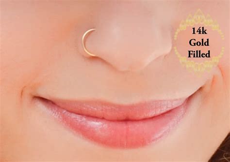 faux nose ring gold nose hoop fake nose ring gold nose etsy