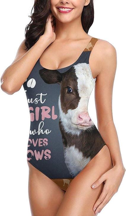 Girl Who Loves Cows Swimsuit For Women One Piece Sexy Bathing Suits