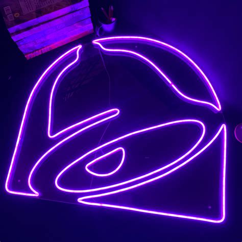 Taco Bell Neon Sign Neon Sign Led Neon Sign Neon Sign Decor Etsy