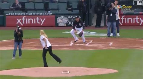 Watch The Worst Ceremonial First Pitch In History Iheart