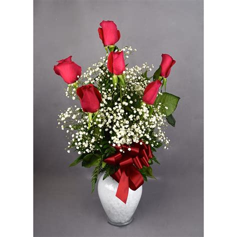 12 Dz Premium Red Roses Clear Vase In Dallas Tx I Love Roses Florist