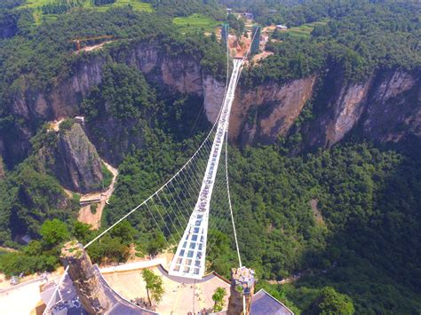 Glass Bridge At A Gorge In Zhangjiajie Hunan Province China 4000x3000