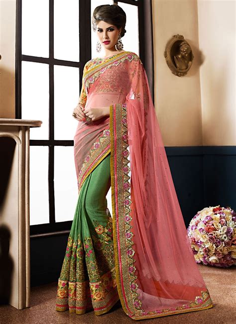 Designer Saris Online Shopping In Usa Uk Canadabuy Radiant Pink Silk