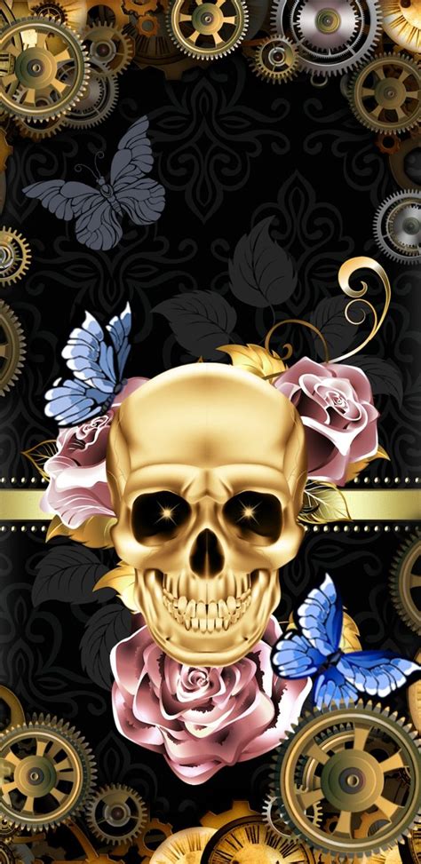 Pin By Petra Daniels On Doodskoppen Skull Wallpaper