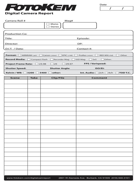 2013 2024 Form Fotokem Digital Camera Report Fill Online Printable