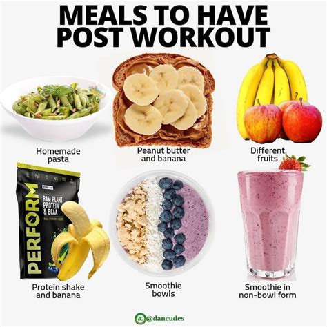 Meals To Have Post Workout Dancudes Post Workout Nutrition Is A