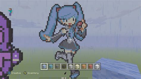Minecraft Hatsune Miku Pixelart By Bigltradio On Deviantart