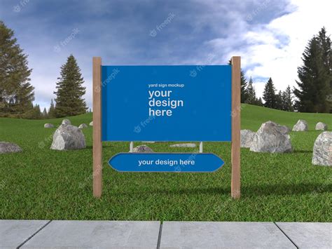 Premium Psd Yard Sign Mockup