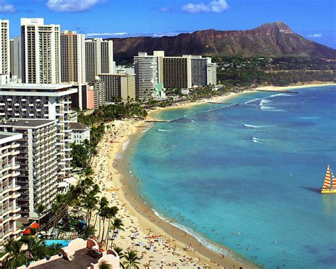 Hawaii Diamond Head And Waikiki Beach Wallpaper Preview