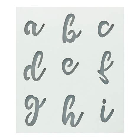 Premium Alphabet Stencils Lowercase Cursive 3 Pack Colorshot Paint