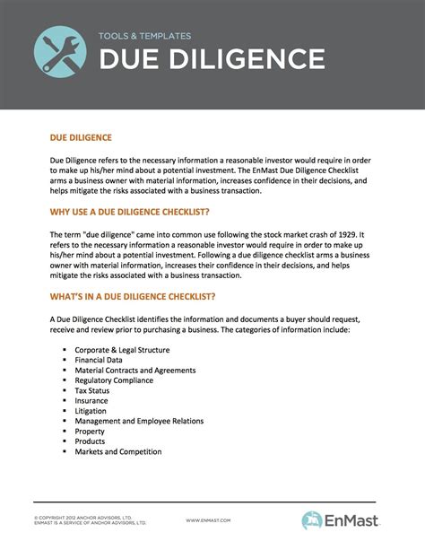 Outstanding How To Write A Financial Due Diligence Report In Research