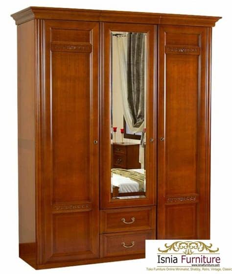 Model lemari pakaian jati 3 pintu. Lemari Pakaian