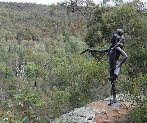 Sunshinecoastbirds Aboriginal Sculptures And Chesnut Rumped Heathwren