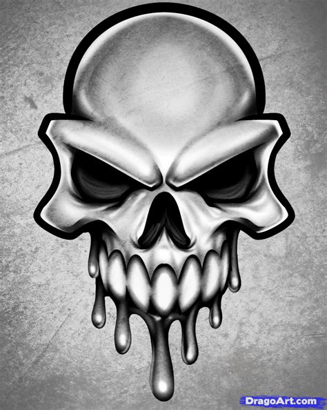 How To Draw A Human Skull Easy Easy To Draw Skulls Step Bodksawasusa