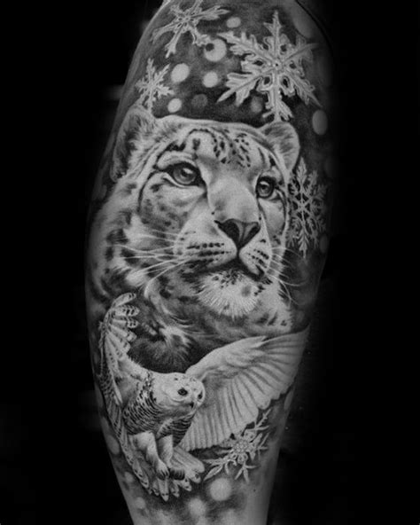 50 Wild Snow Leopard Tattoo Designs For Men 2024 Guide Snow Leopard