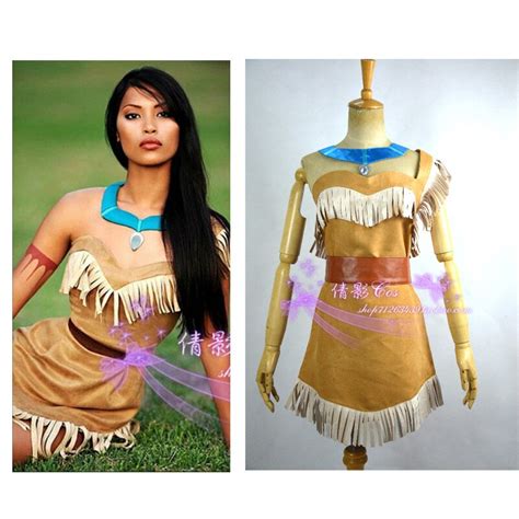 2016 Novo Estilo De Filme Pocahontas Princesa Cosplay Vestido Para