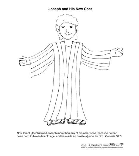 Joseph Coat Of Many Colors Coloring Sheet Bible Printable ...