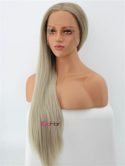Long Natural Blonde Synthetic Lace Front Wig All