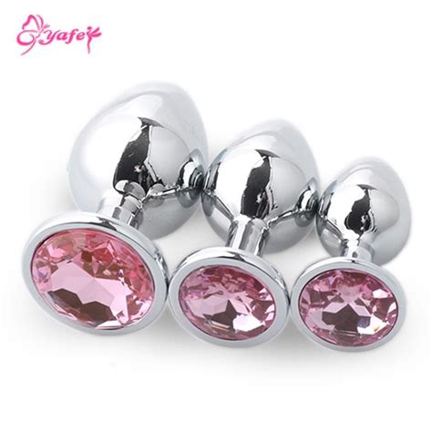 Buy 3pcs Crystal Anal Sex Toys Anal Butt Plug Suction Cup Anal Male Erotic Toys Adult Sex