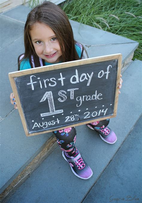 Gracie Blue First Day Of School 1st Grade