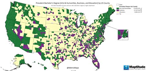 A Maps Of How Educated The Usa Is By County Vivid Maps