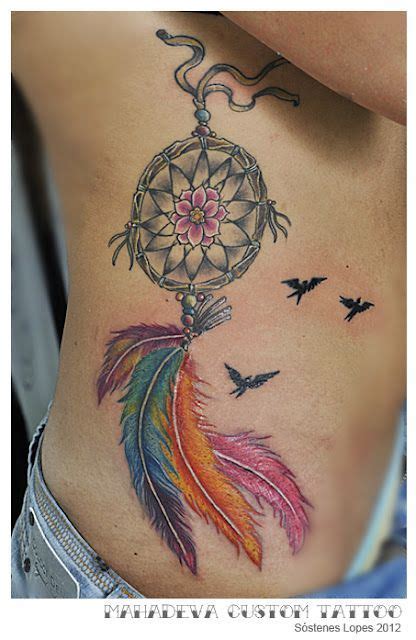 Tattoo Dreamcatcher Feather With Birds Tattoo Feather Tattoos Love
