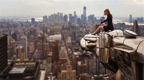 Look At This Woman Sitting On The Edge Of The Chrysler