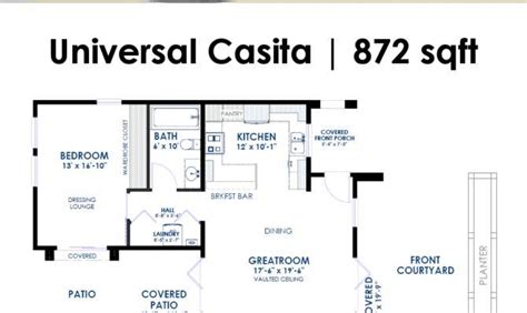 Universal Casita House Plan Custom Contemporary JHMRad 99039