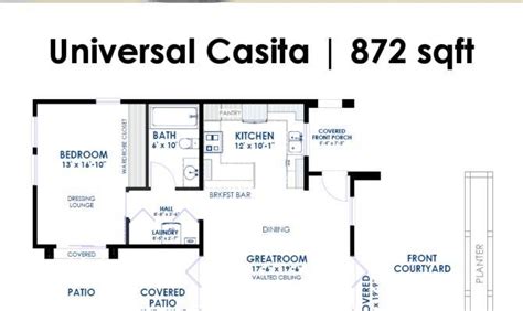 Universal Casita House Plan Custom Contemporary Home Plans