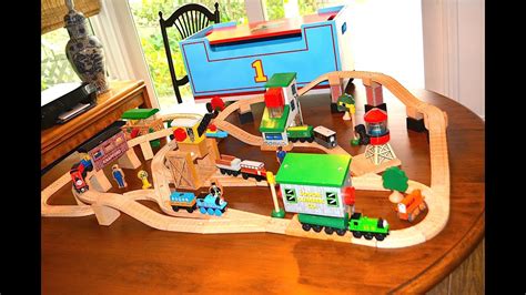 thomas and friends lift and load set rare wooden railway toy train review by learning curve