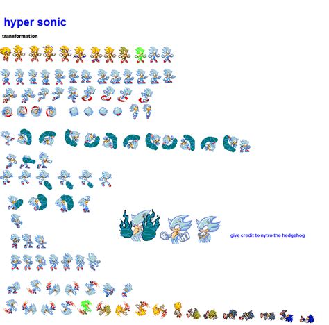 Custom Hyper Sonic Sprites By Sonicmechaomega999 On Deviantart