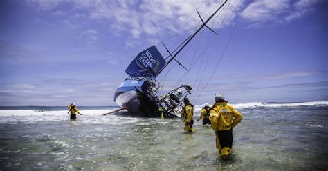 Caught On Camera When A Racing Yacht Runs Aground