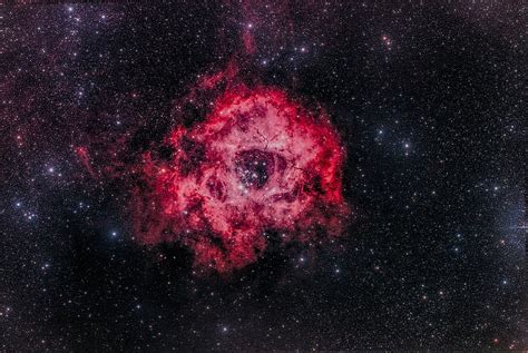 Hd Wallpaper Photo Of Red Galaxy Rosette Nebula Ngc 2244 Stars Hd