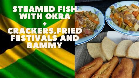 Jamaican Steamed Fish With Okra Crackers Cooked In Coconut Milk With